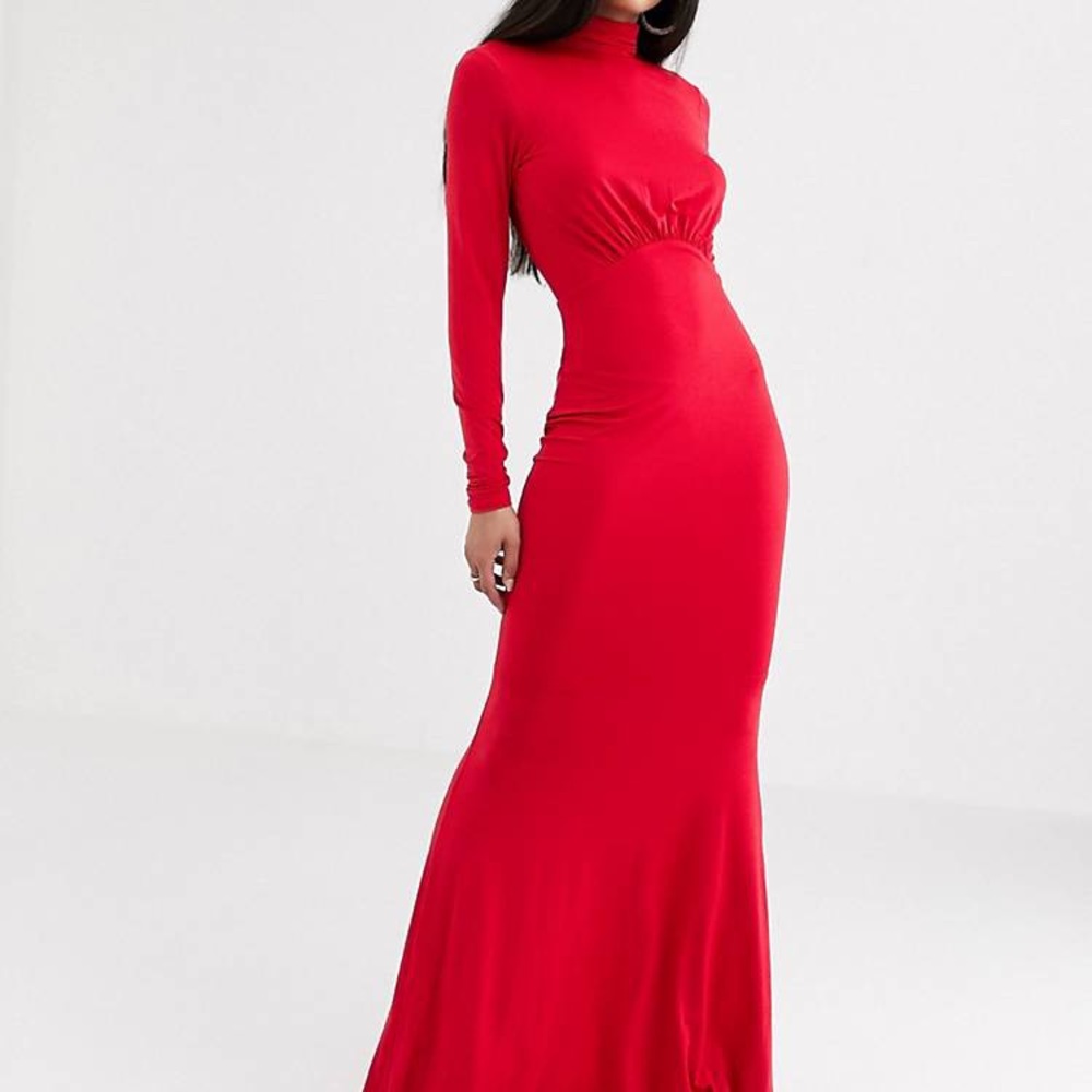 *NWT* FLOUNCE London High Neck Fishtail Maxi Dress, Size 10